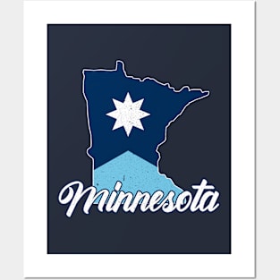 New Minnesota State Flag - Distressed Posters and Art